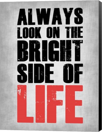 Framed Bright Side of Life Grey Print