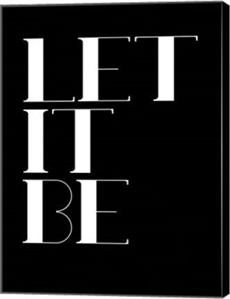 Framed Let It Be  Black Print