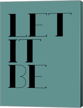 Framed Let It Be  Blue Print