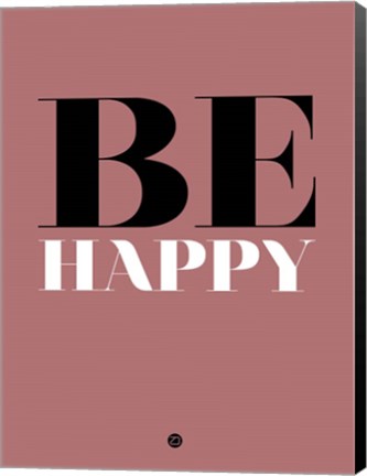 Framed Be Happy 2 Print