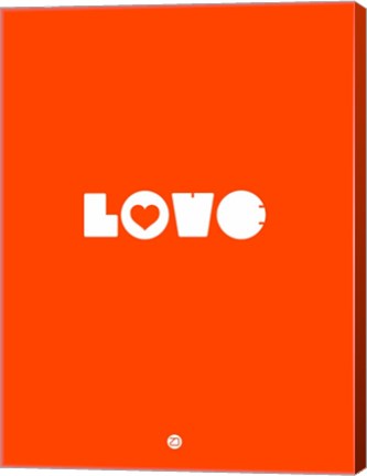 Framed LOVE Orange Print