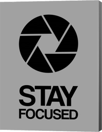 Framed Stay Focused Circle 3 Print