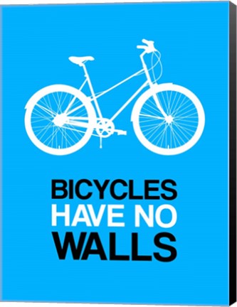 Framed Bicycles Have No Walls 2 Print