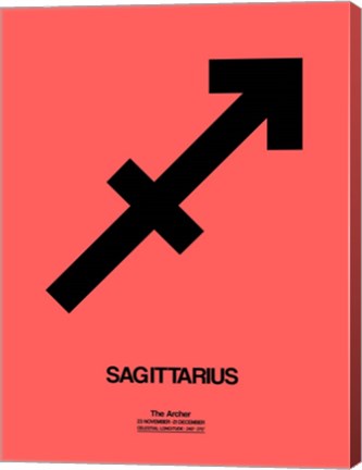 Framed Sagittarius Zodiac Sign Black Print