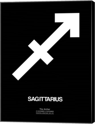 Framed Sagittarius Zodiac Sign White Print