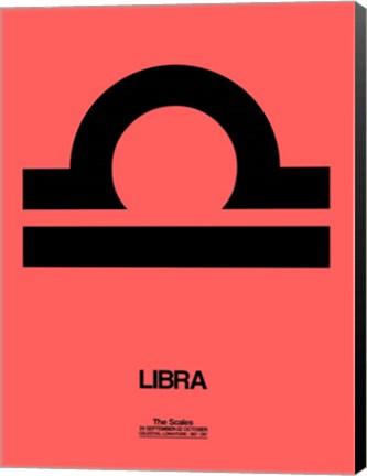 Framed Libra Zodiac Sign Black Print