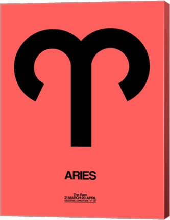 Framed Aries Zodiac Sign Black Print