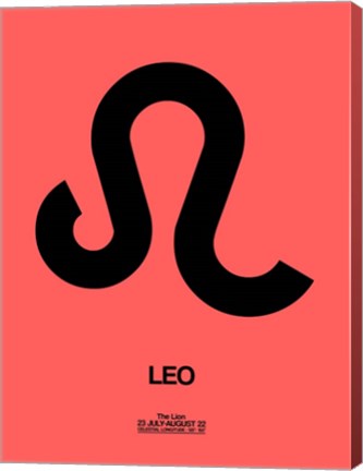 Framed Leo Zodiac Sign Black Print