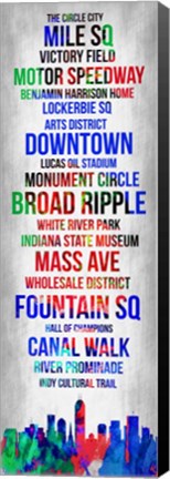 Framed Streets of Indianapolis 1 Print