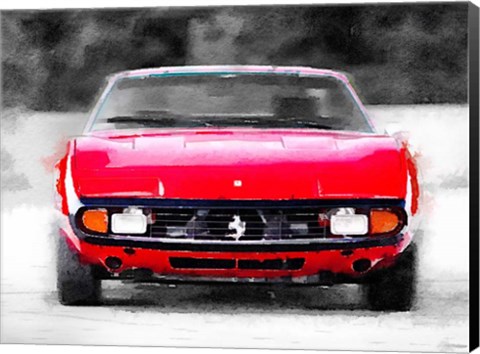 Framed Ferrari 365 GTC4 Front Print