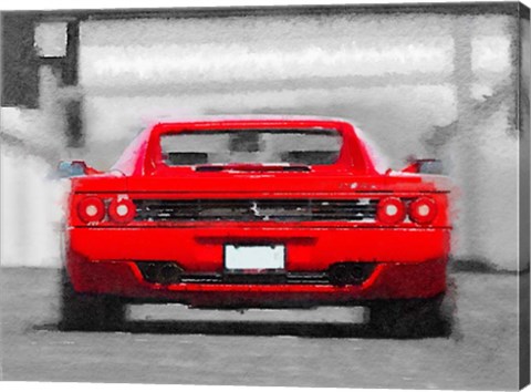 Framed Ferrari F512 Rear Print