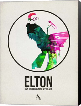 Framed Elton Watercolor Print