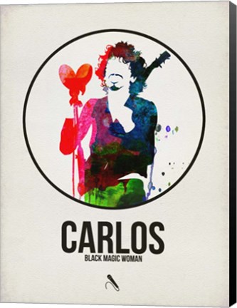 Framed Carlos Watercolor Print