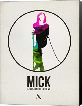 Framed Mick Watercolor Print