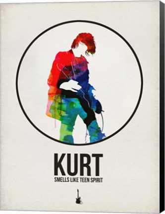 Framed Kurt Watercolor Print