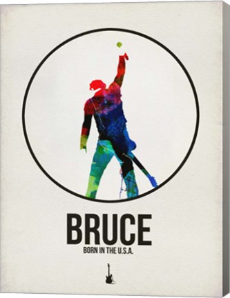 Framed Bruce Watercolor Print