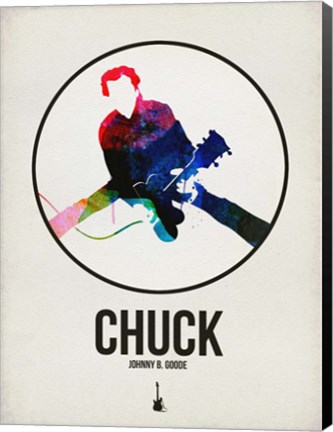 Framed Chuck Watercolor Print