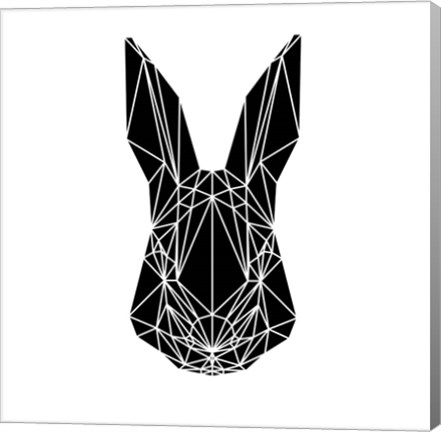 Framed Black Rabbit Print