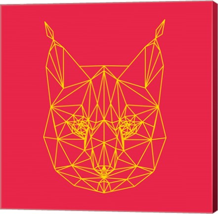Framed Bobcat Polygon 2 Print