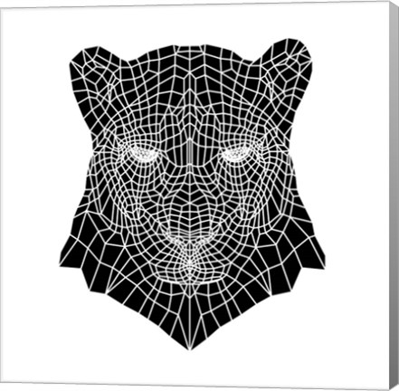 Framed Panther Head Mesh Print