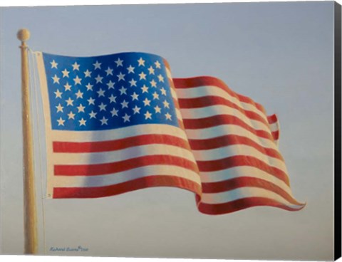 Framed American Flag 4 Print