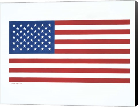 Framed American Flag 1 Print