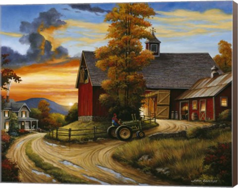 Framed Farm Scene Print