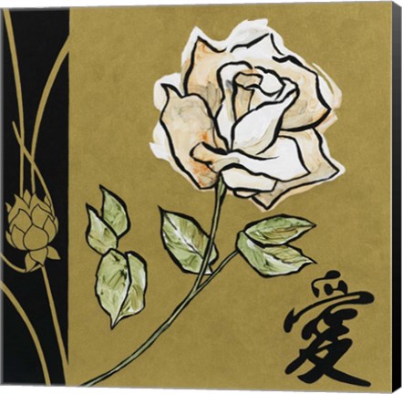 Framed Asian Rose Print