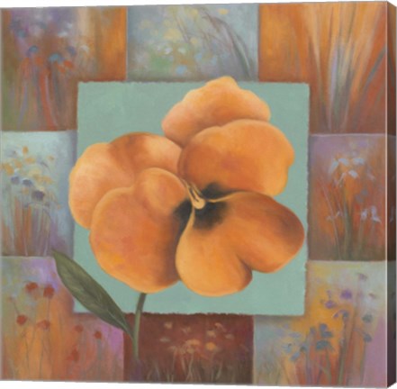 Framed Orange Patchwork Print