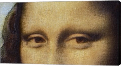 Framed Mona Lisa - Detail Of Eyes Print