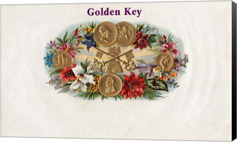 Framed Golden Key Print