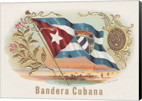 Framed Bandera Cubana Print