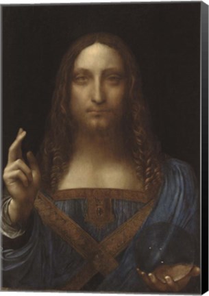 Framed Salvator Mundi Print