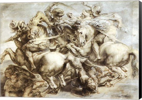 Framed Battle of Anghiari after Leonardo da Vinci Print