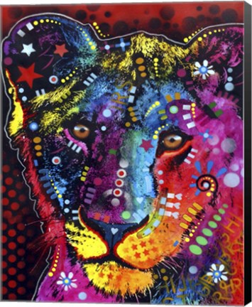 Framed Young Lion Print