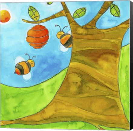 Framed Bees Print