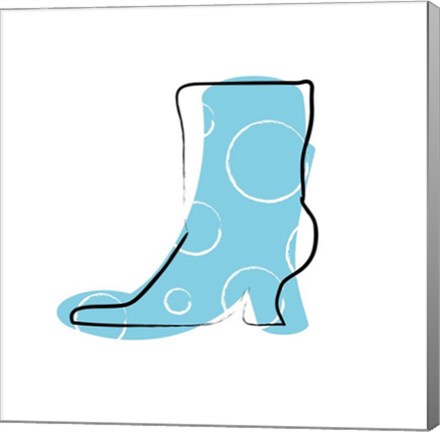 Framed Blue Boot Print