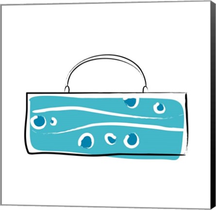 Framed Blue Purse Print