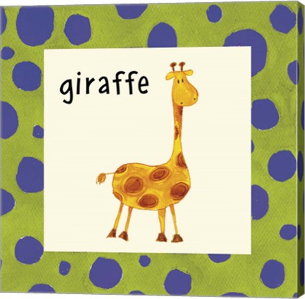 Framed Giraffe with Border Print