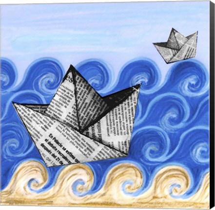 Framed Paper Boats Print
