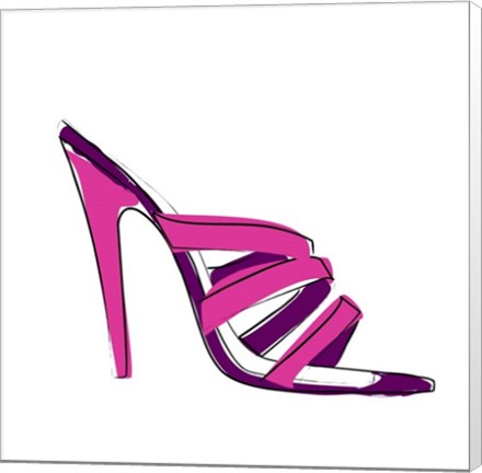 Framed Pink High Heel Sandal Print