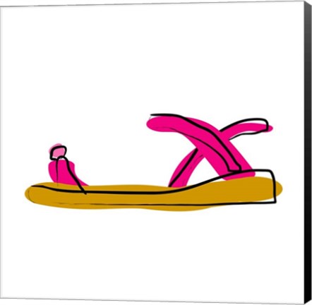 Framed Pink Sandal Print