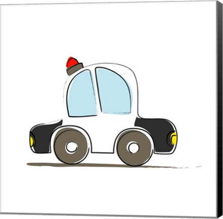 Framed Police Car Print