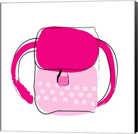 Framed Red and Pink Purse Print