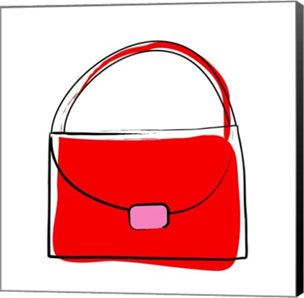 Framed Red Purse Print