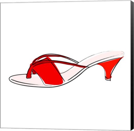 Framed Red Sandal Print