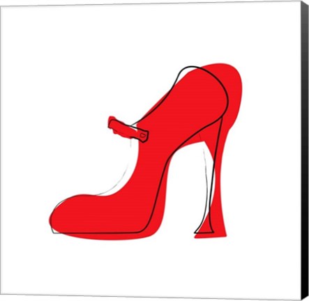 Framed Red Shoe Print
