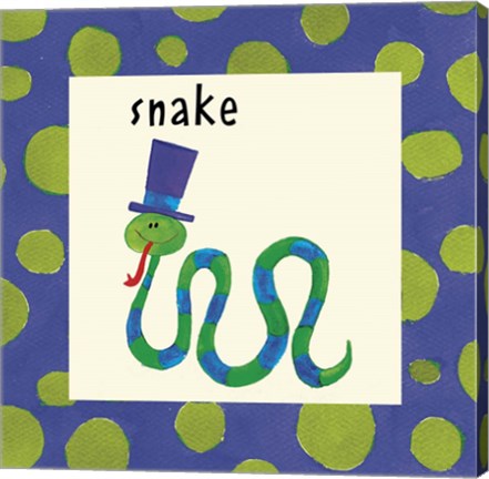 Framed Snake with Border Print