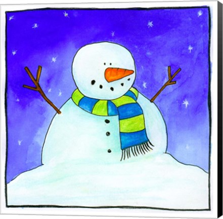 Framed Snowman Print