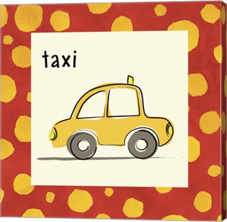 Framed Taxi with Border Print